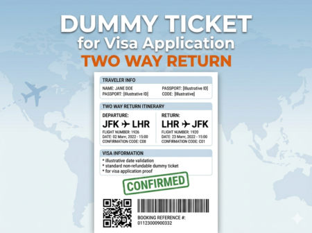 dummy ticket for visa application