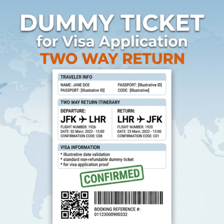 dummy ticket for visa application