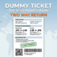 dummy ticket for visa application